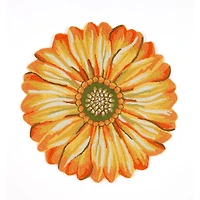 Liora Manne Frontporch Sunflower Floral Hand Tufted Indoor Outdoor Round Accent Rug