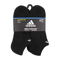 adidas Mens Multi-Pack 6 Pair Big and Tall No Show Socks