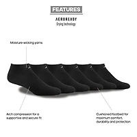 adidas Mens 6 Pair No Show Socks