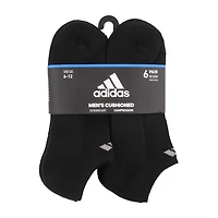 adidas Mens 6 Pair No Show Socks