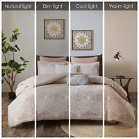 INK+IVY Ellipse 3pc Cotton Jacquard Duvet Cover Set