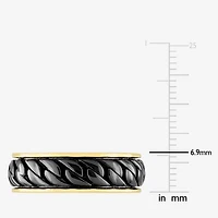 Mens 18K Gold Over Silver Fashion Ring