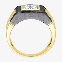 Mens 2 CT. T.W. Lab Created White Moissanite 18K Gold Over Silver Fashion Ring