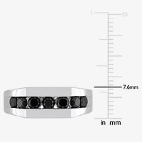 Mens 1 CT. T.W. Natural Diamond Sterling Silver Fashion Ring