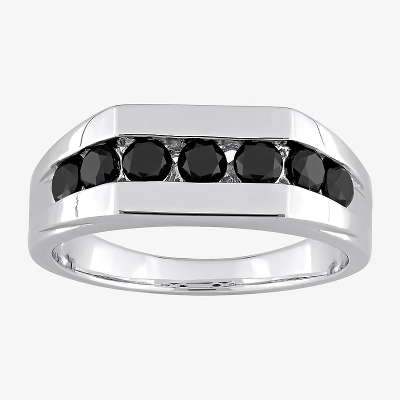 Mens 1 CT. T.W. Natural Diamond Sterling Silver Fashion Ring