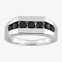 Mens 1 CT. T.W. Natural Diamond Sterling Silver Fashion Ring