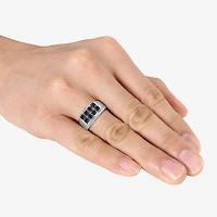 Mens 1 CT. T.W. Natural Black Diamond Sterling Silver Fashion Ring
