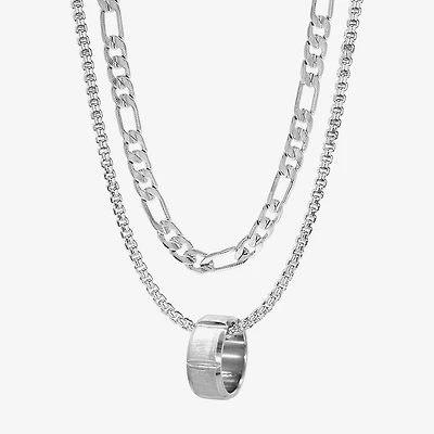 Mens Stainless Steel 2-pc. Jewelry Set