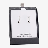 Sparkle Allure Womens Cubic Zirconia 18.6mm Round Hoop Earrings