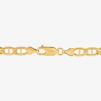 Mens 14K Gold 8 1/2 Inch Solid Link Chain Bracelet