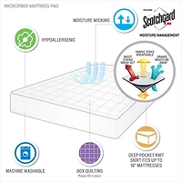 Sleep Philosophy Linden 3M® Scotchgard® Microfiber Mattress Pad