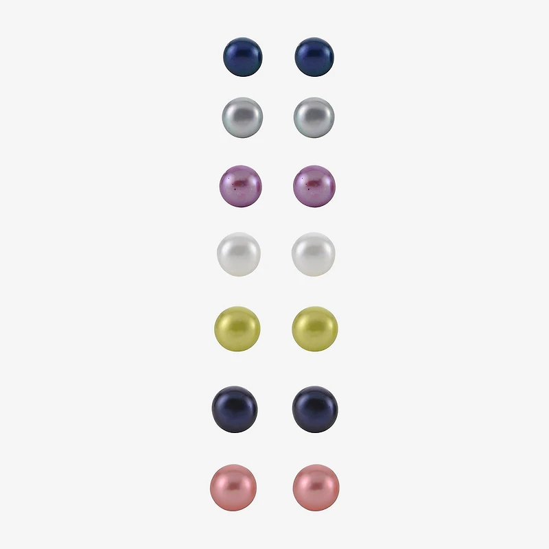 Cultured Freshwater Pearl 7-pr. Stud Earring Set