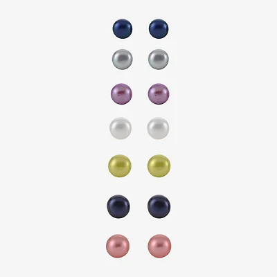 Cultured Freshwater Pearl 7-pr. Stud Earring Set