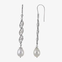 Sterling Silver Fresh Water Pearl Lace Earrings