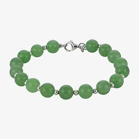 Sterling Silver Jade Bead Bracelet
