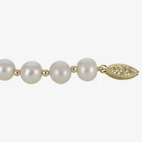 7-7.5Mm Cultured Freshwater Pearl Sterling Silver Bracelet