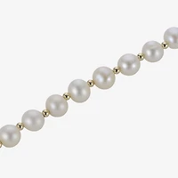 7-7.5Mm Cultured Freshwater Pearl Sterling Silver Bracelet