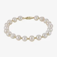 7-7.5Mm Cultured Freshwater Pearl Sterling Silver Bracelet
