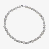Womens White Sterling Silver Inch Strand Necklace