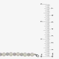 Womens White Sterling Silver Inch Strand Necklace