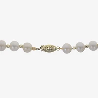 7-7.5Mm Cultured Freshwater Pearl Sterling Silver Necklace