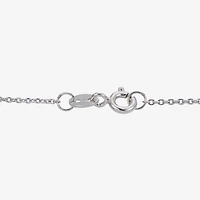 Womens White Sterling Silver 18 Inch Collar Necklace
