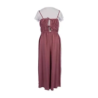 Speechless Big Kid Girls Scoop Neck Short Sleeve 2-pc. Jumpsuit