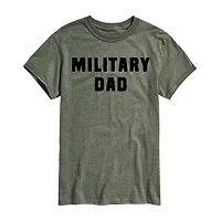 Mens Short Sleeve Military Dad Graphic T-Shirt