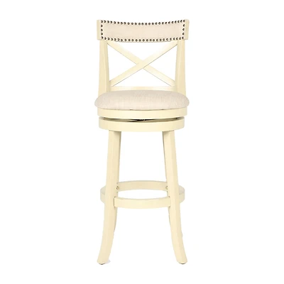 York Upholstered Swivel Bar Stool