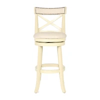 York Upholstered Swivel Bar Stool