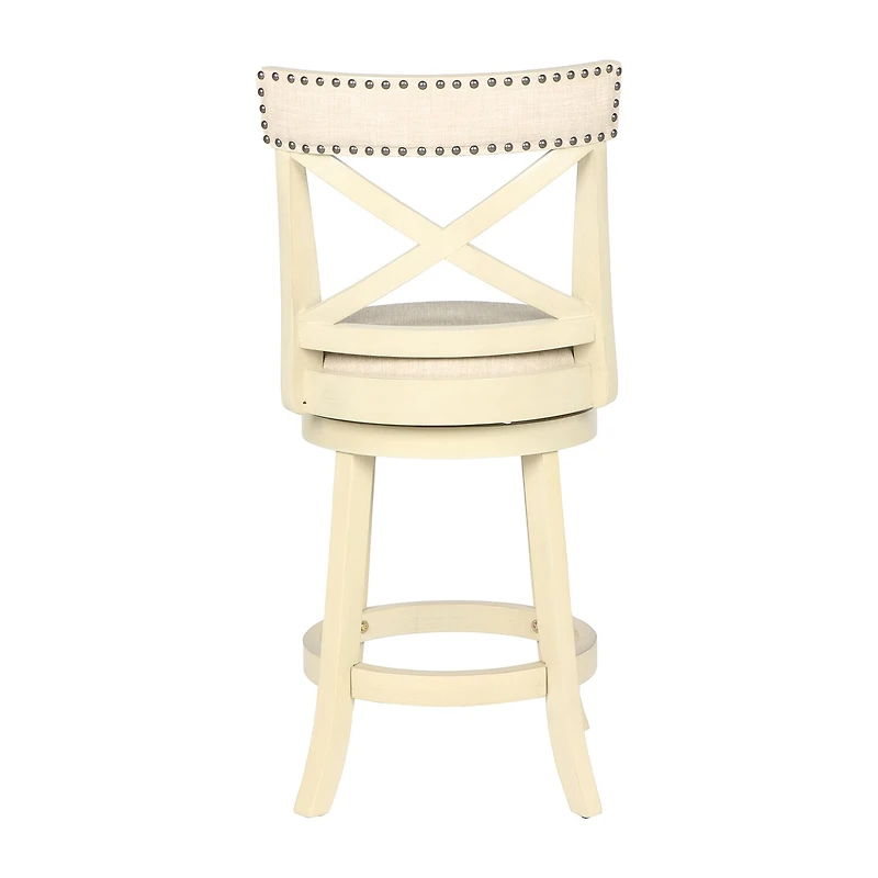York Counter Height Upholstered Swivel Bar Stool