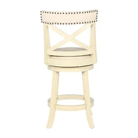 York Counter Height Upholstered Swivel Bar Stool