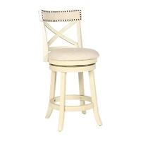 York Counter Height Upholstered Swivel Bar Stool
