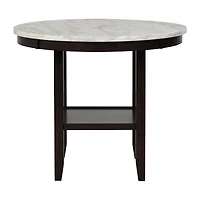 Celeste Round Faux Marble-Top Dining Table