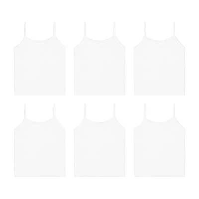 Hanes Toddler Girls U Neck Sleeveless 6 Pack Camisole