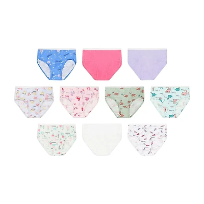 Hanes Toddler Girls 10 Pack Briefs Tucbrf