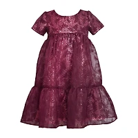 Bonnie Jean Little Girls Short Sleeve Puffed Babydoll Dress