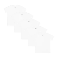 Hanes Boys 5 Pack Short Sleeve Crew Neck Moisture Wicking T-Shirt
