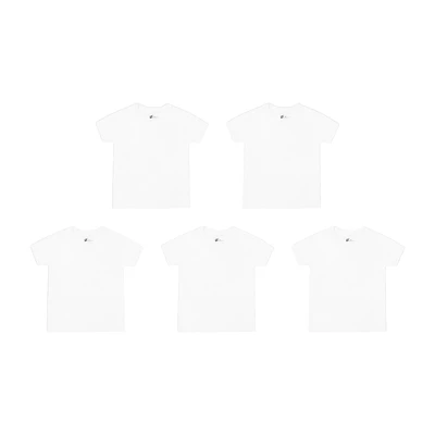 Hanes Boys 5 Pack Short Sleeve Crew Neck Moisture Wicking T-Shirt