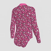 Nike Little Girls Floral Long Sleeve One Piece Swimsuit