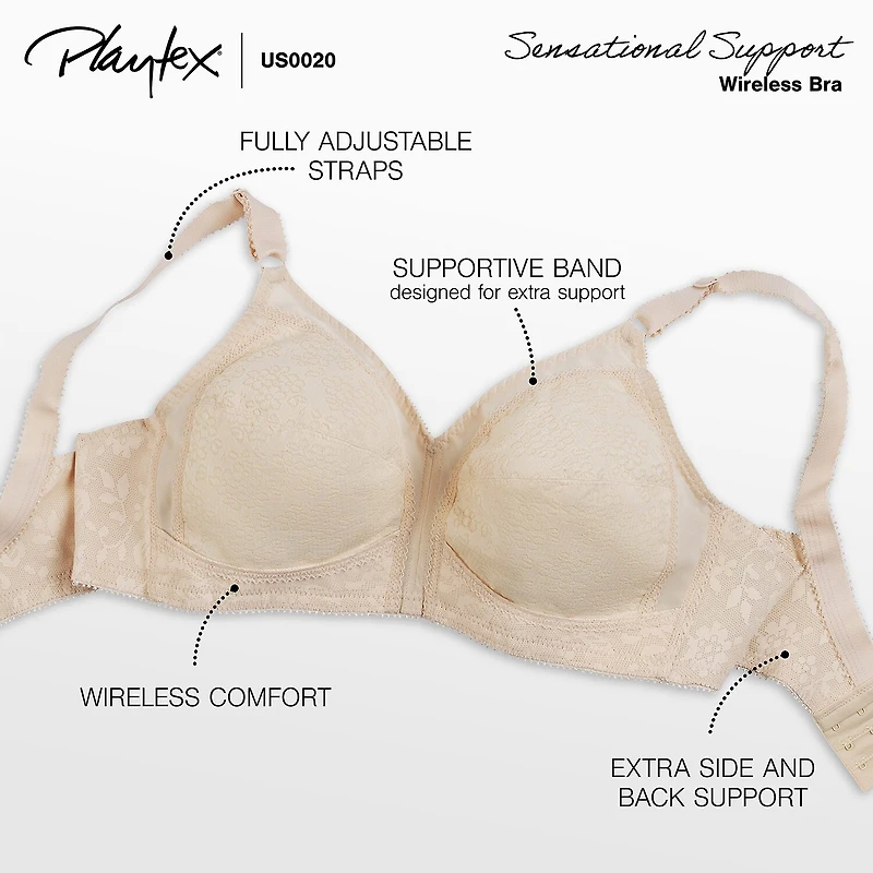 Playtex 18 Hour® Sensational Support Full Coverage Wireless Bra 20/27