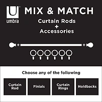 Umbra Mix & Match Acrylic Pleated 2-pc. Finials