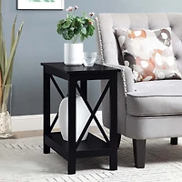 Convenience Concepts Oxford Living Room Collection Storage Chairside Table