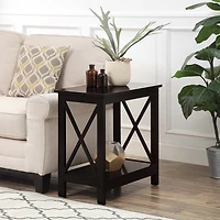 Convenience Concepts Oxford Living Room Collection Storage Chairside Table