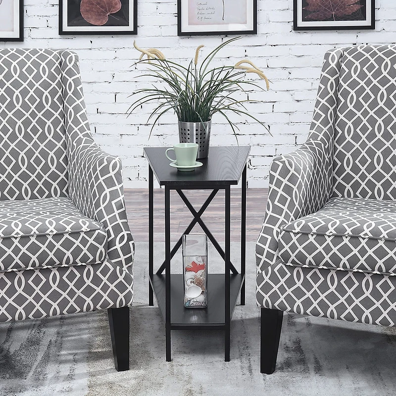 Convenience Concepts Wedge Living Room Collection Storage End Table