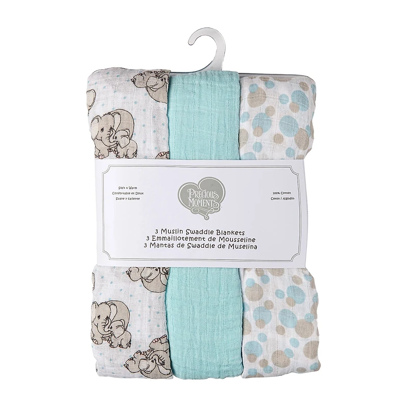3 Stories Trading Company 3-pc. Swaddle Blanket