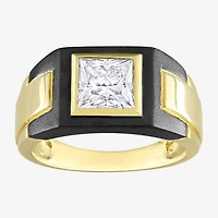 Mens 2 CT. T.W. Lab Created White Moissanite 18K Gold Over Silver Fashion Ring