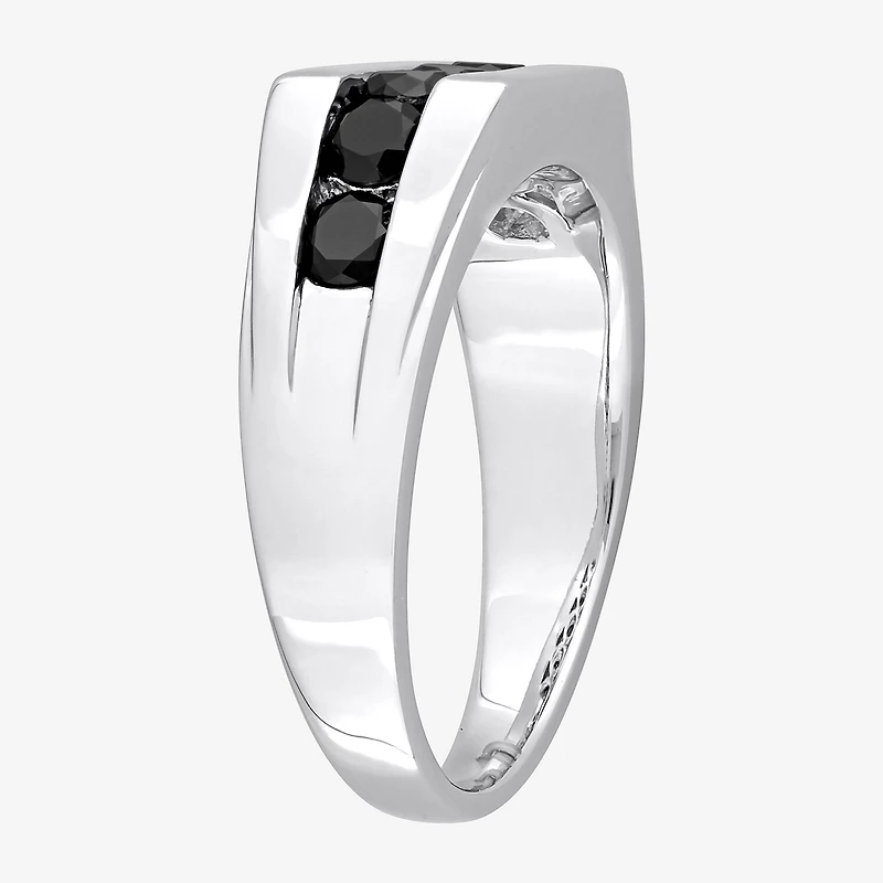 Mens 1 CT. T.W. Natural Diamond Sterling Silver Fashion Ring