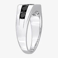 Mens 1 CT. T.W. Natural Diamond Sterling Silver Fashion Ring