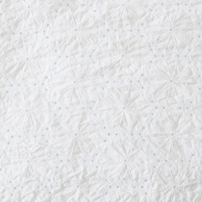 Laura Ashley Eyelet Ruffle Midweight Comforter Set
